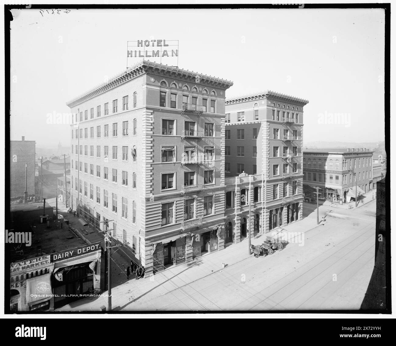Hotel Hillman, Birmingham, Ala., 'G 3619' sur négatif., Detroit Publishing Co. no. 019417., Gift ; State Historical Society of Colorado ; 1949, Hotel Hillman (Birmingham, Ala.) , Hôtels. , États-Unis, Alabama, Birmingham. Banque D'Images
