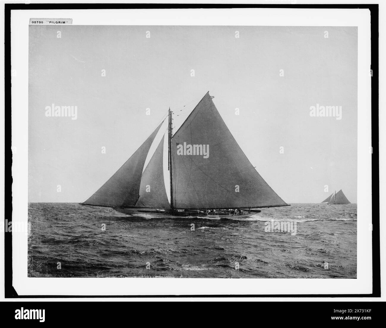 Pilgrim, date de l'exécution de Detroit, catalogue F (1899)., Detroit Publishing Co. No. 05700., cadeau ; State Historical Society of Colorado ; 1949, Pilgrim (Yacht) , America's Cup races. , Yachts. Banque D'Images