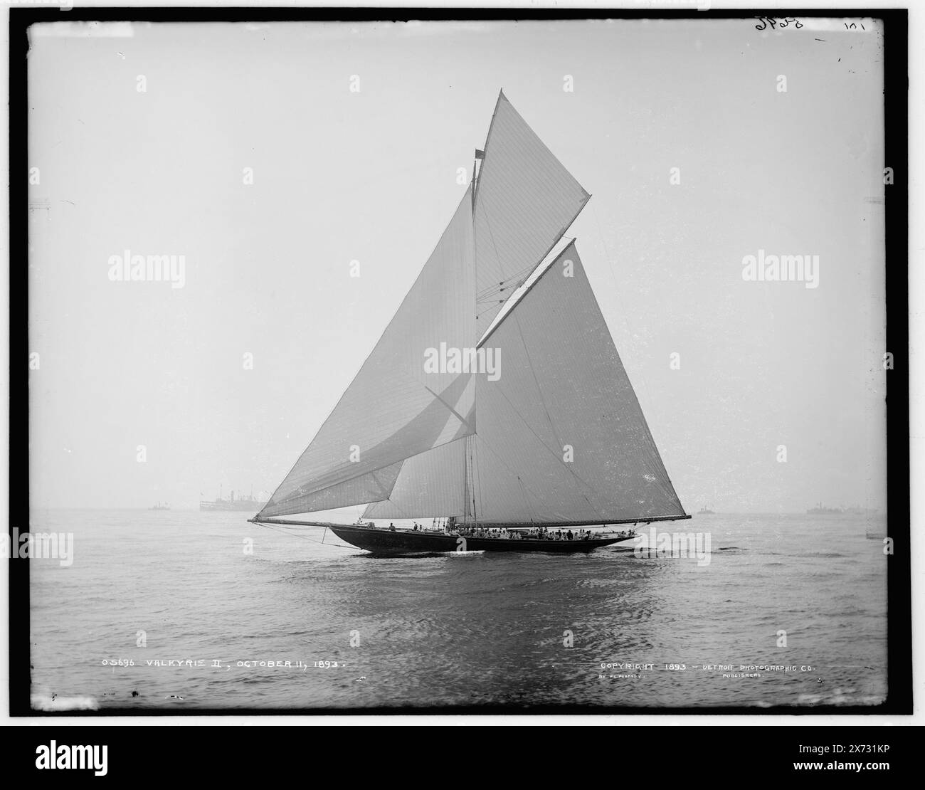 Valkyrie II, '101' sur négatif., Detroit Publishing Co. No. 05696., Gift ; State Historical Society of Colorado ; 1949, Valkyrie II (Yacht), America's Cup races. , Yachts. Banque D'Images