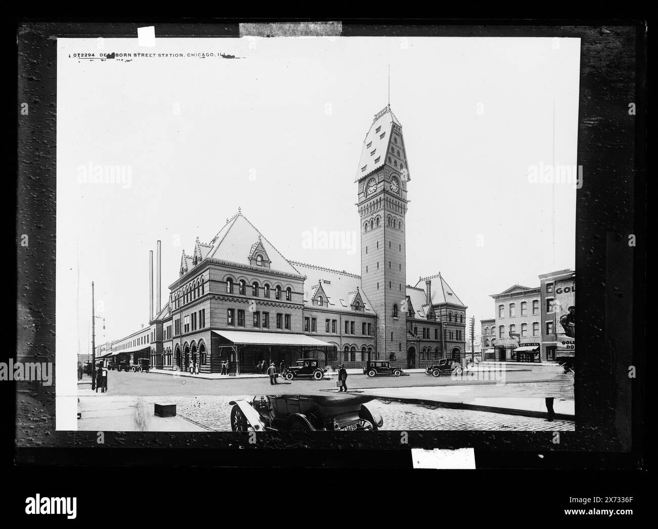 Dearborn Street station, Chicago, Ill., Detroit Publishing Co. No. 072294., Gift ; State Historical Society of Colorado ; 1949, Railroad stations. , États-Unis, Illinois, Chicago. Banque D'Images