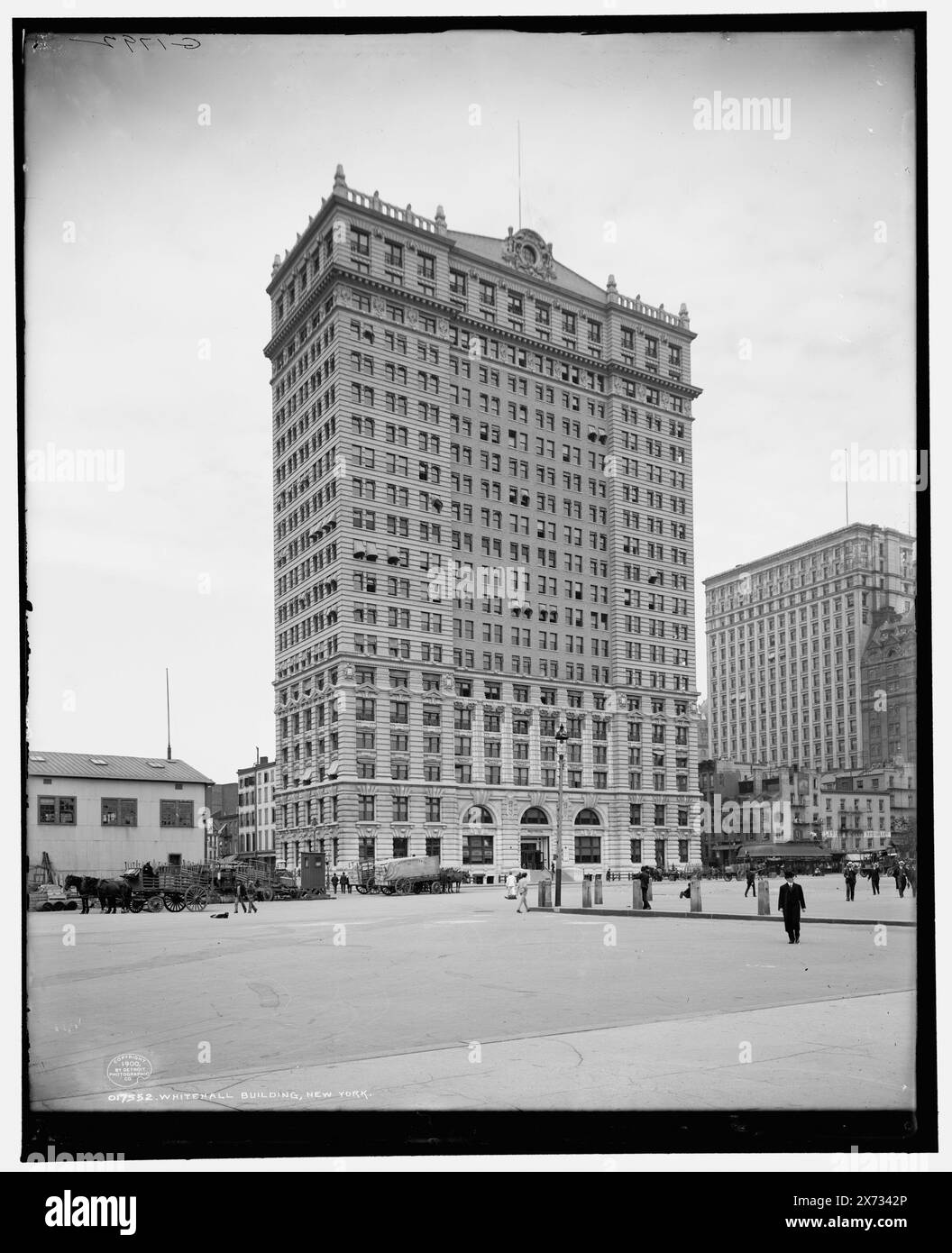 Whitehall Building, New York, 'G 1792' sur négatif., Detroit Publishing Co. no. 017552., Gift ; State Historical Society of Colorado ; 1949, Whitehall Building (New York, New York), Office Buildings. , États-Unis, New York (State), New York. Banque D'Images