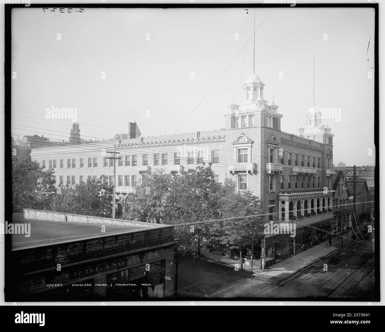 Douglass i.e. Douglas House, Houghton, Mich., 'G 3357' sur négatif., Detroit Publishing Co. No. 070655., Gift ; State Historical Society of Colorado ; 1949, Hôtels. , États-Unis, Michigan, Houghton. Banque D'Images