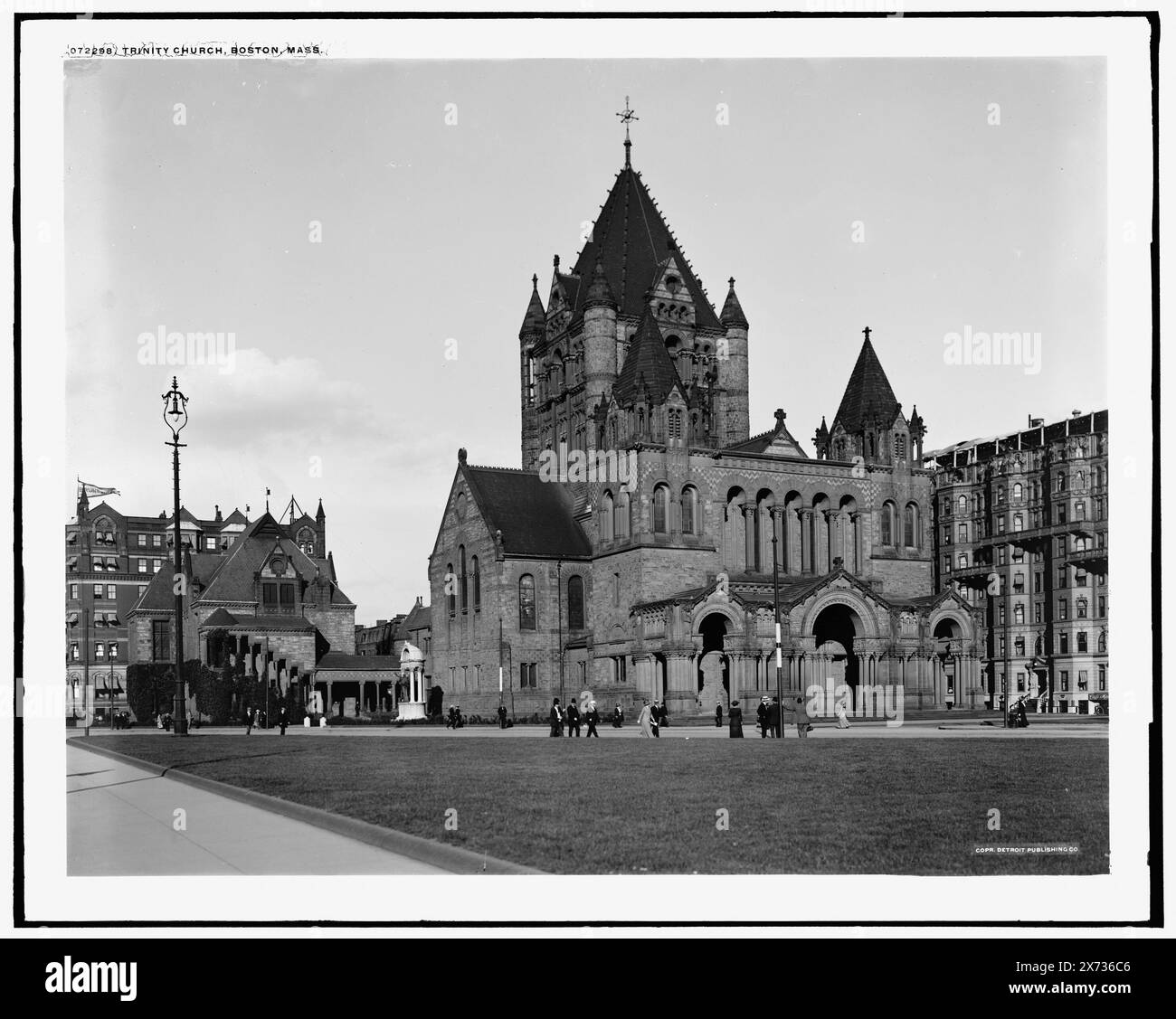 Trinity Church, Boston, Mass., [M.H.] 'Taylor 56' sur négatif., Detroit Publishing Co. No. 072298., Gift ; State Historical Society of Colorado ; 1949, églises anglicanes. , États-Unis, Massachusetts, Boston. Banque D'Images