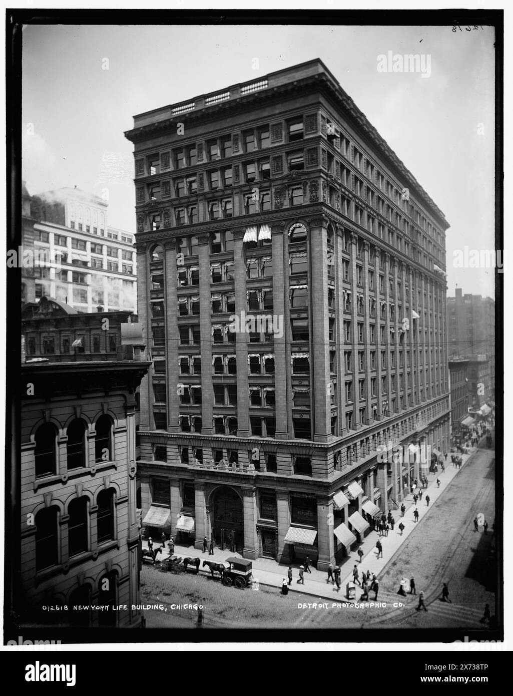 New York Life Building, Chicago, date de la veste., Detroit Publishing Co. No. 012618., Gift ; State Historical Society of Colorado ; 1949, New York Life Building (Chicago, Ill.), Office Buildings. , Assurance. , États-Unis, Illinois, Chicago. Banque D'Images