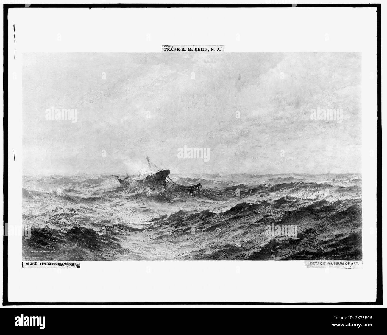 The Missing Vessel, date basée sur Detroit, Thistle Publications (1912)., photographie de peinture signée 'F.K.M.R.' au Detroit Museum of Art., Detroit Publishing Co. No. M464., Gift ; State Historical Society of Colorado ; 1949, accidents. Banque D'Images