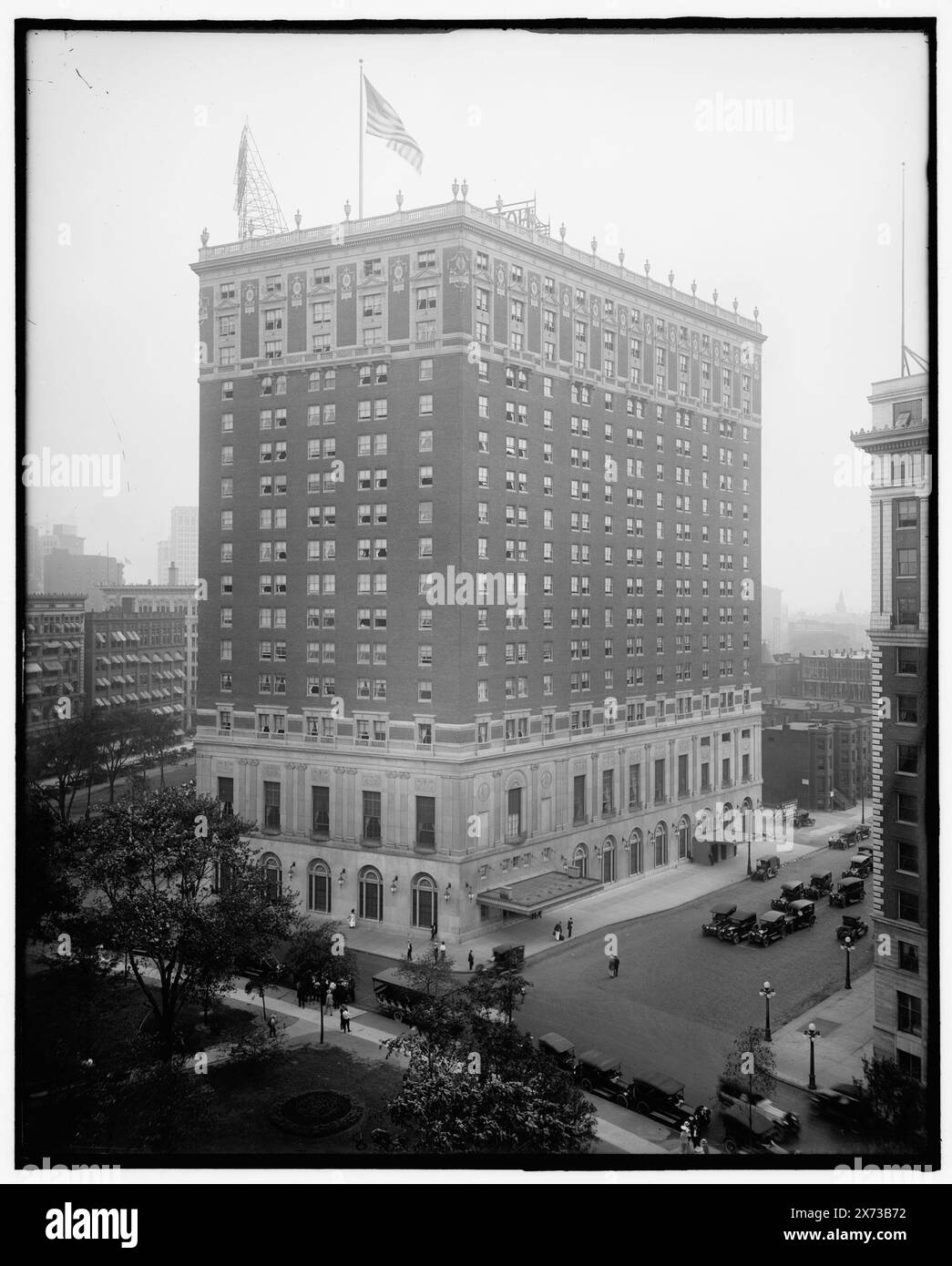 Statler Hotel, Detroit, Mich., titre de Veste., Detroit Publishing Co. no. 500948., Gift ; State Historical Society of Colorado ; 1949, Hôtels. , États-Unis, Michigan, Detroit. Banque D'Images