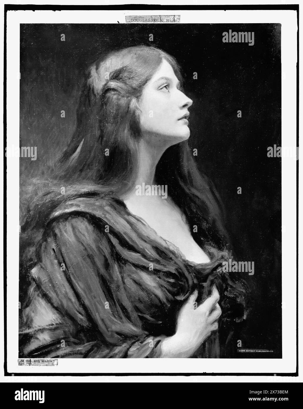 Ave Maria, date basée sur Detroit, Thistle Publications (1912)., photographie d'un tableau., Detroit Publishing Co. No. M 194., Gift ; State Historical Society of Colorado ; 1949, Mary,, Blessed Virgin, Saint. Banque D'Images
