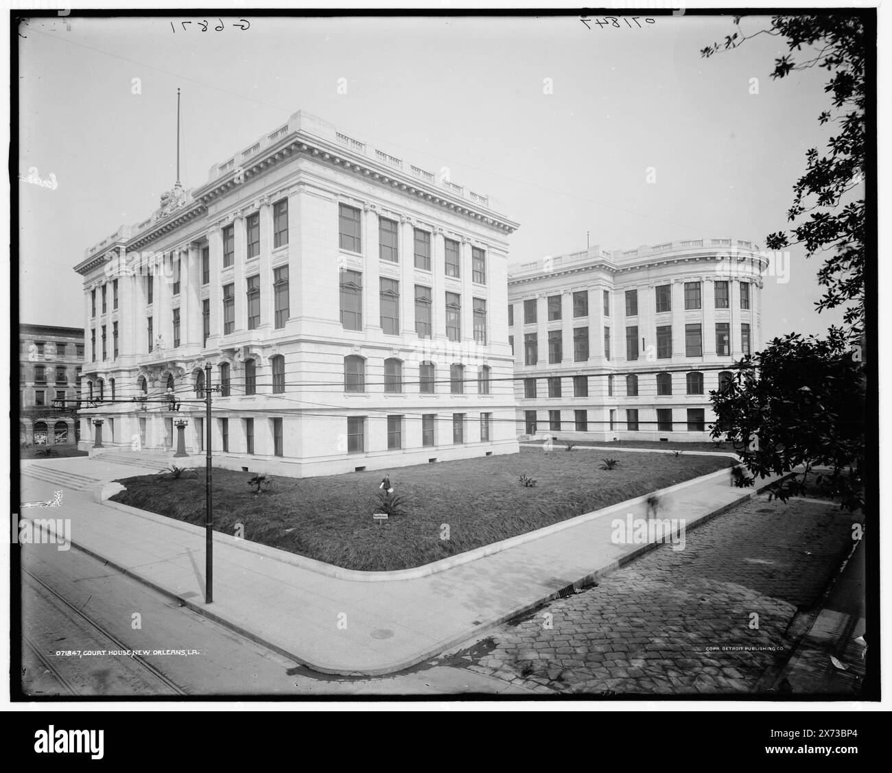 Court House, Nouvelle-Orléans, La., sur le bâtiment : New Orleans court Building., 'G 6871' sur négatif., Detroit Publishing Co. No. 071847., Gift ; State Historical Society of Colorado ; 1949, Courthouses. , États-Unis, Louisiane, Nouvelle-Orléans. Banque D'Images