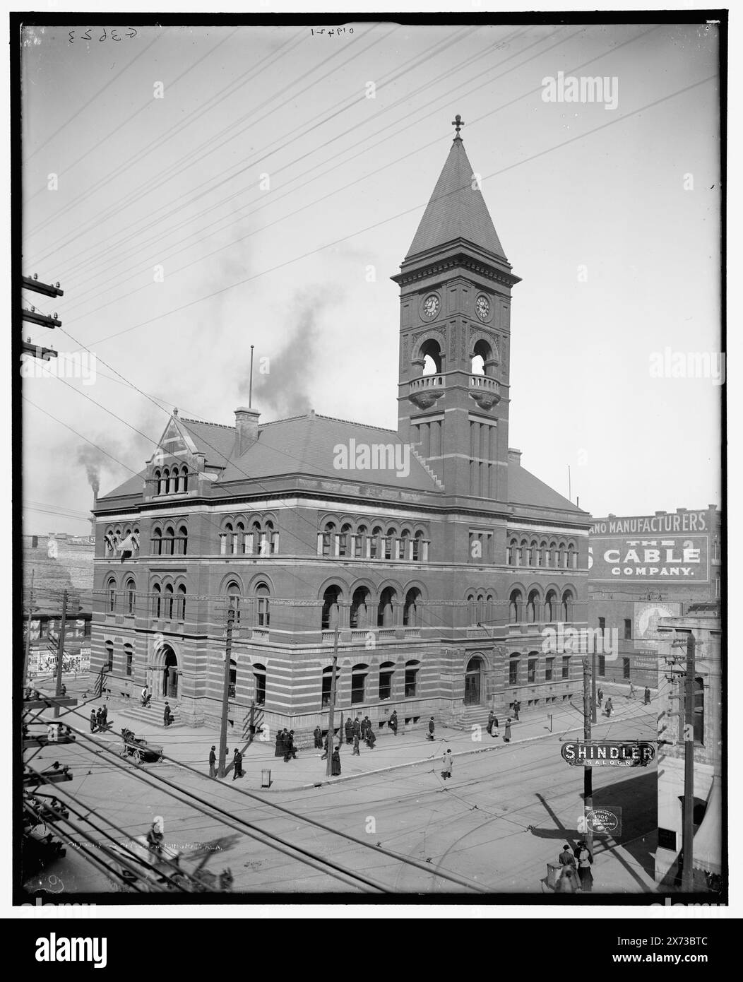 Bureau de poste, Birmingham, Ala., 'G 3623' sur négatif., Detroit Publishing Co. No. 019421., Gift ; State Historical Society of Colorado ; 1949, Post Offices. , États-Unis, Alabama, Birmingham. Banque D'Images