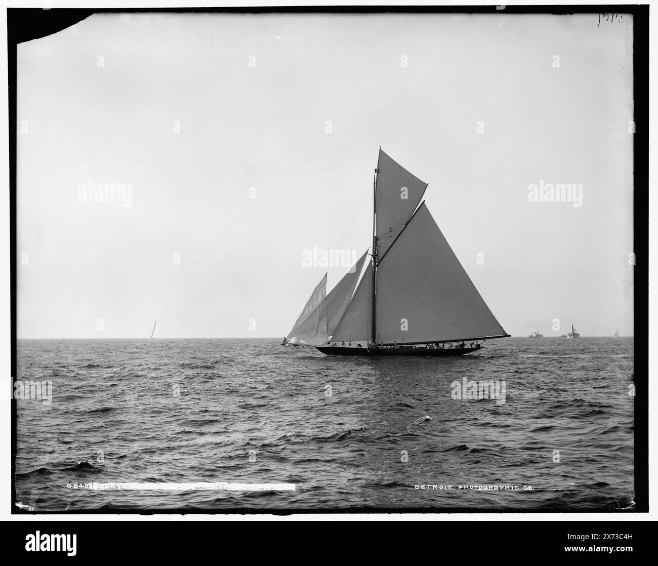 Marque extérieure arrondie Valkyrie, Detroit Publishing Co. no. 05409., Gift ; State Historical Society of Colorado ; 1949, Valkyrie II (Yacht), America's Cup races. , Yachts. , Régates. Banque D'Images