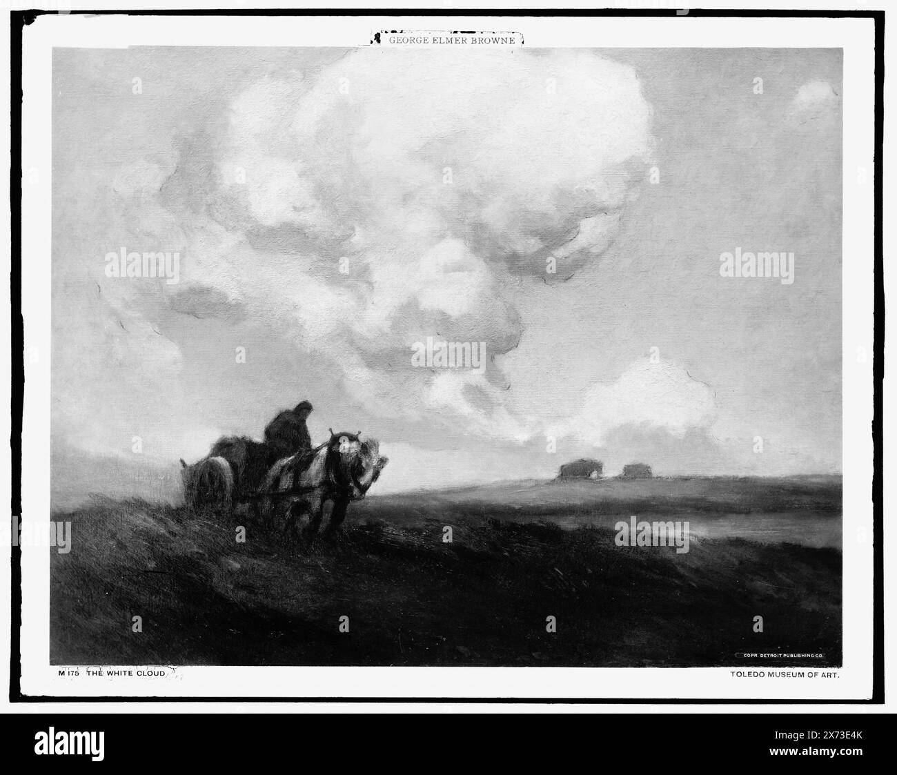 Le nuage blanc, date basée sur Detroit, Thistle Publications (1912)., photographie d'un tableau au Toledo Museum of Art., Detroit Publishing Co. No. M 175., Gift ; State Historical Society of Colorado ; 1949, Clouds. Banque D'Images