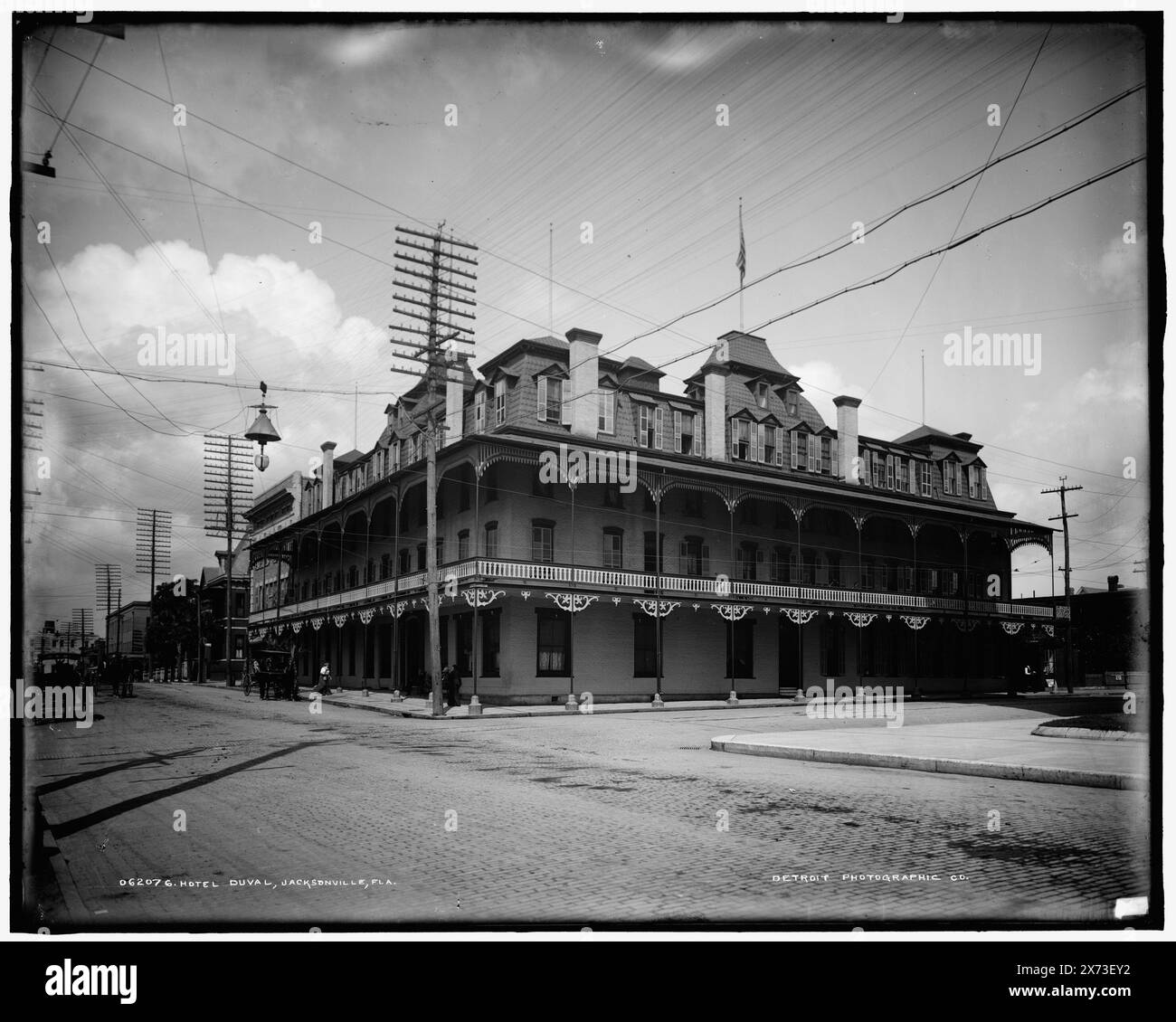 Hotel Duval c'est-à-dire Duval Hotel, Jacksonville, Floride, '6' sur négatif., Detroit Publishing Co. no. 062076., Gift ; State Historical Society of Colorado ; 1949, Hôtels. , États-Unis, Floride, Jacksonville. Banque D'Images