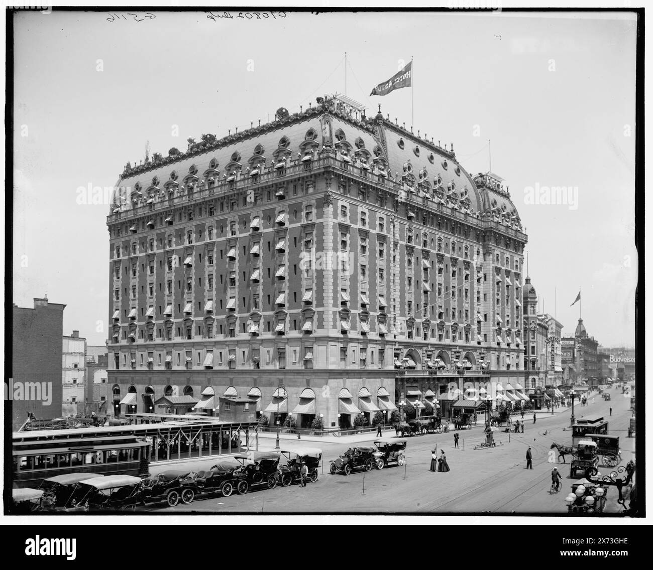 Hotel Astor, New York, New York, New York, les négatifs sont des variantes proches., 'G 5166 dup' sur B négatif., Detroit Publishing Co. No. 070802., Gift ; State Historical Society of Colorado ; 1949., publié dans : 'architecture , .' Chapitre de l'ebook Great Photographs from the Library of Congress, 2013, Streets. , Hôtels. , États-Unis, New York (State), New York. Banque D'Images