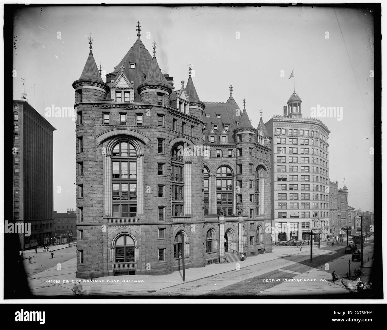 Erie County Savings Bank, Buffalo, Detroit Publishing Co. No. 012899., Gift ; State Historical Society of Colorado ; 1949, Erie County Savings Bank. , Banques. , États-Unis, New York (State), Buffalo. Banque D'Images