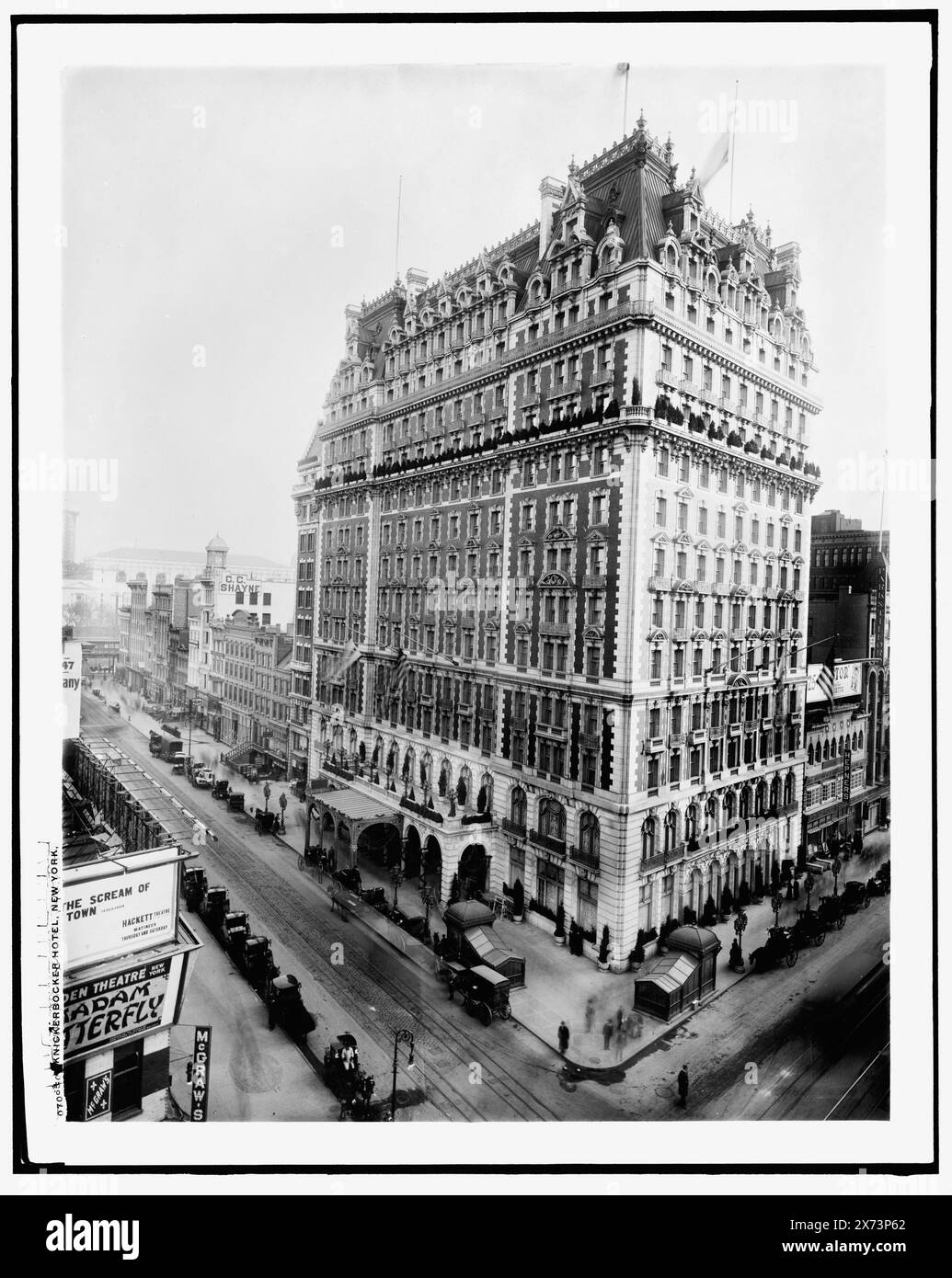 Knickerbocker Hotel, New York, Detroit Publishing Co. 070650., Gift ; State Historical Society of Colorado ; 1949, Hôtels. , États-Unis, New York (State), New York. Banque D'Images