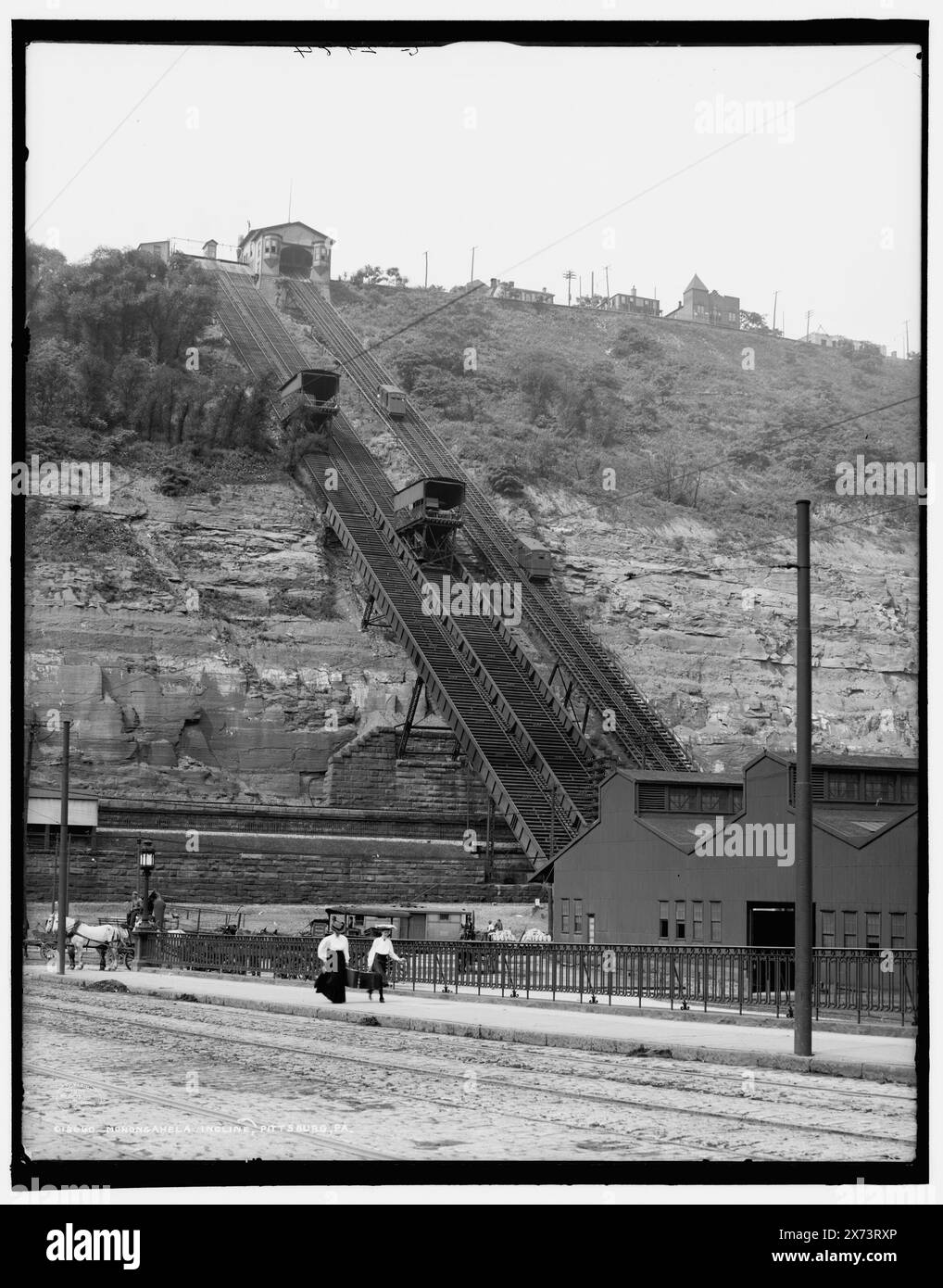 Monongahela incline, Pittsburg, Pa., 'G 2984' sur négatif., Detroit Publishing Co. No. 018660., Gift ; State Historical Society of Colorado ; 1949, incliné chemins de fer. , États-Unis, Pennsylvanie, Pittsburgh. Banque D'Images