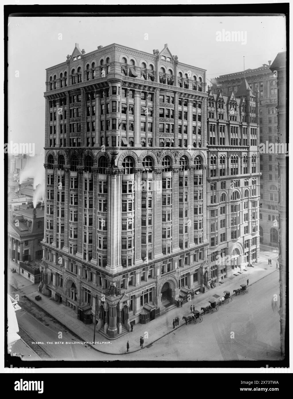 The Betz Building, Philadelphie, '00' sur négatif., Detroit Publishing Co. No. 012942., Gift ; State Historical Society of Colorado ; 1949, Office Buildings. , États-Unis, Pennsylvanie, Philadelphie. Banque D'Images