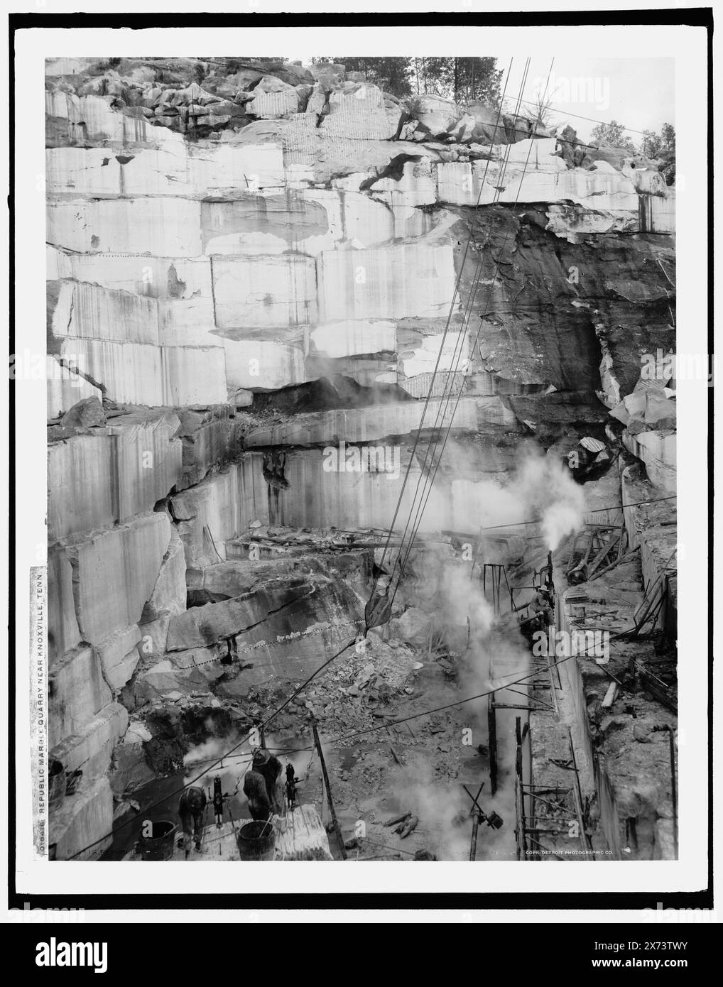 Republic Marble Quarry près de Knoxville, Tenn., '779-G' sur négatif., Detroit Publishing Co. No. 016416., Gift ; State Historical Society of Colorado ; 1949, Marble Quarrying. , États-Unis, Tennessee, Knoxville. Banque D'Images