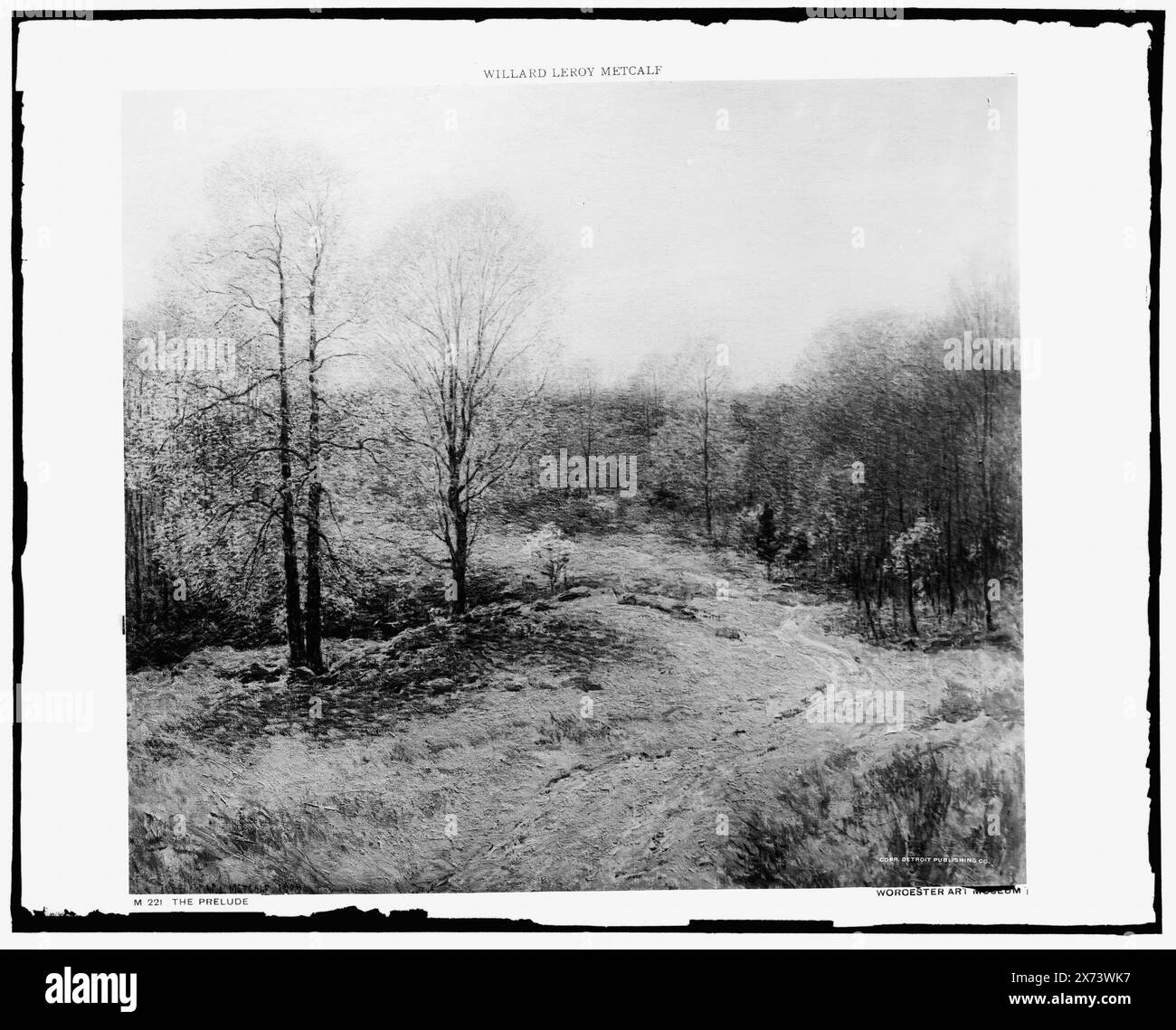 Le prélude, date basée sur Detroit, Thistle Publications (1912)., photographie de peinture signée 'W.L. Metcalf, 1909,' au Worcester Art Museum., Detroit Publishing Co. No. M 221., Gift ; State Historical Society of Colorado ; 1949, Spring. Banque D'Images