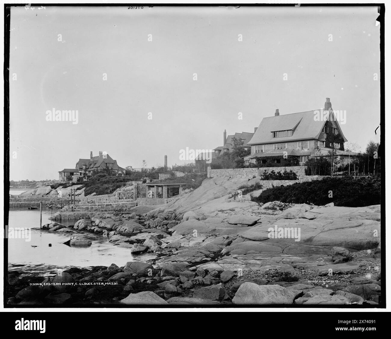 Eastern point, E. Gloucester, Mass., Detroit Publishing Co. no. 072106., Gift ; State Historical Society of Colorado ; 1949, Capes (Coasts) , Dwellings. , États-Unis, Massachusetts, Gloucester. Banque D'Images