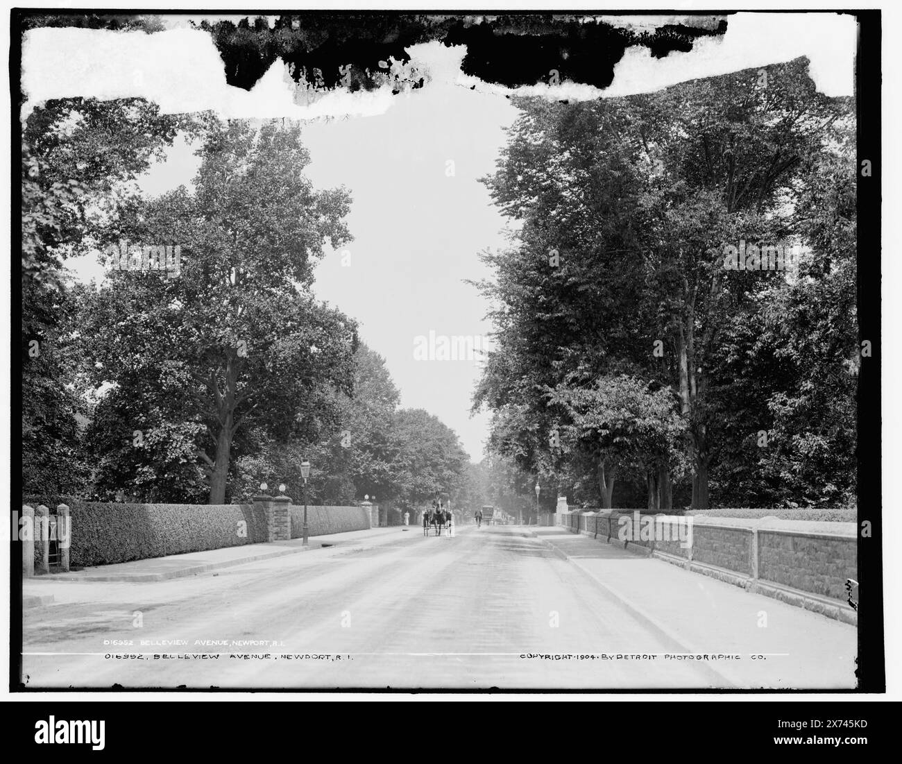 Belleview Avenue, Newport, R.I., Detroit Publishing Co. No. 016952., Gift ; State Historical Society of Colorado ; 1949, Streets. , États-Unis, Rhode Island, Newport. Banque D'Images