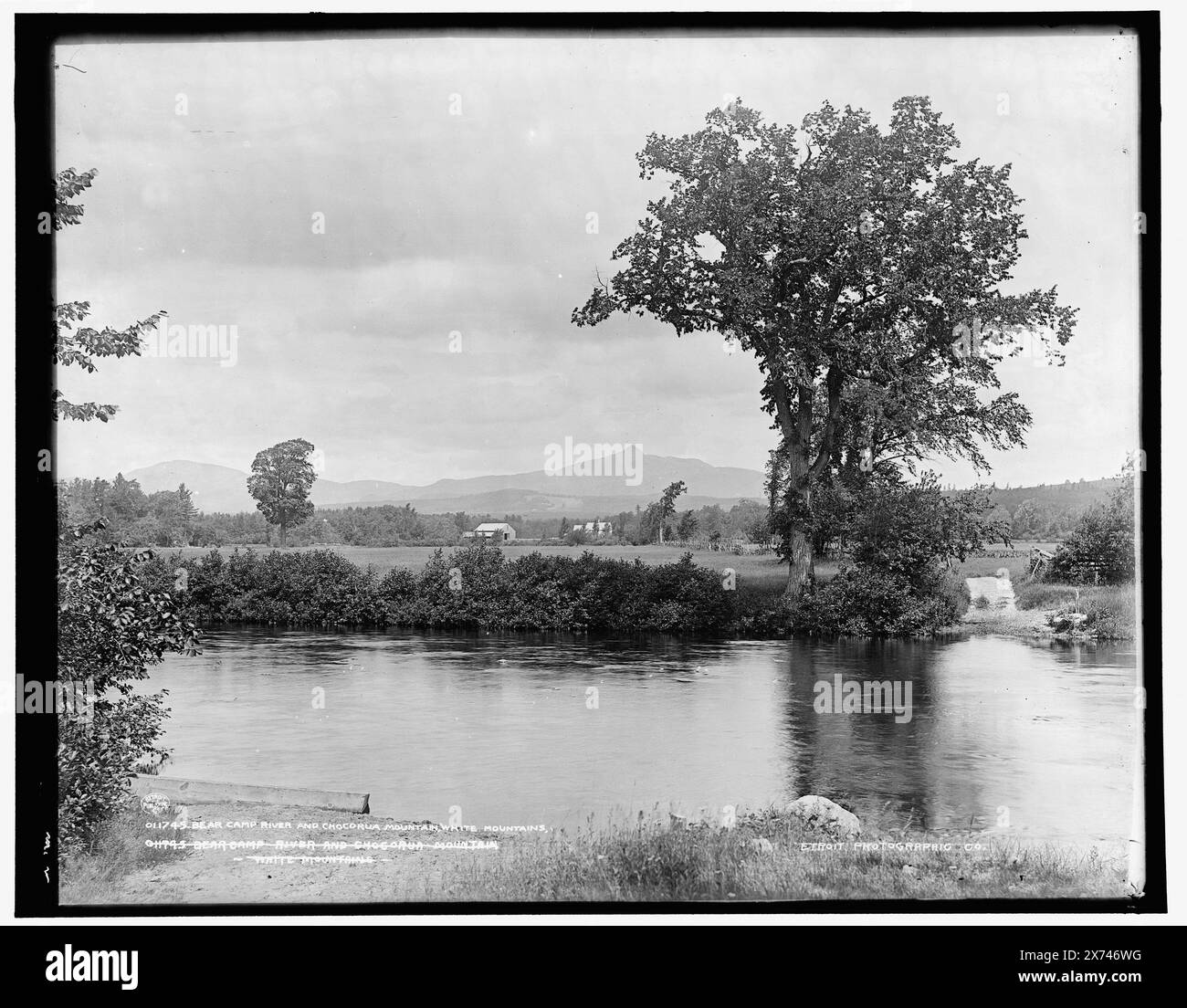 Bear Camp River et Chocorua Mountain, White Mountains, Detroit Publishing Co. No. 011745., Gift ; State Historical Society of Colorado ; 1949, Mountains. , Rivers. , États-Unis, New Hampshire, Sandwich Range. , États-Unis, New Hampshire, White Mountains. , États-Unis, New Hampshire, Chocorua, Mount. , États-Unis, New Hampshire, Bear Camp River. Banque D'Images