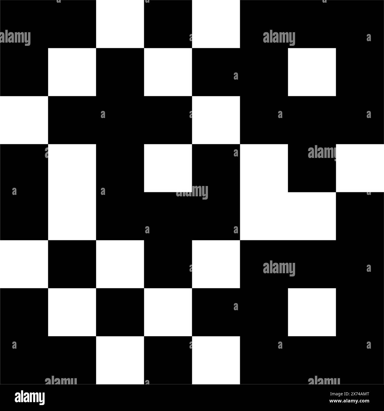 Un code QR carré noir et blanc sur un fond blanc Uni. Idéal pour le marketing numérique et les concepts technologiques. Illustration de Vecteur