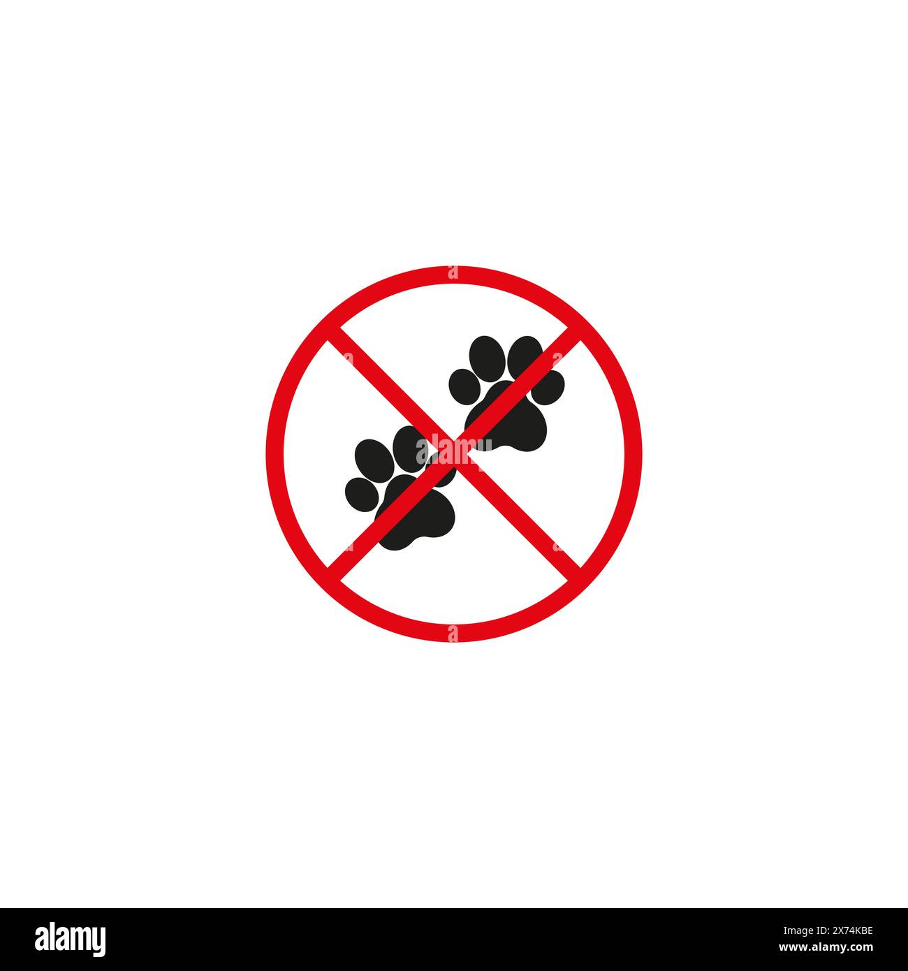 icône pas de chiens autorisés . illustration vectorielle de signe de chien d'interdiction Illustration de Vecteur