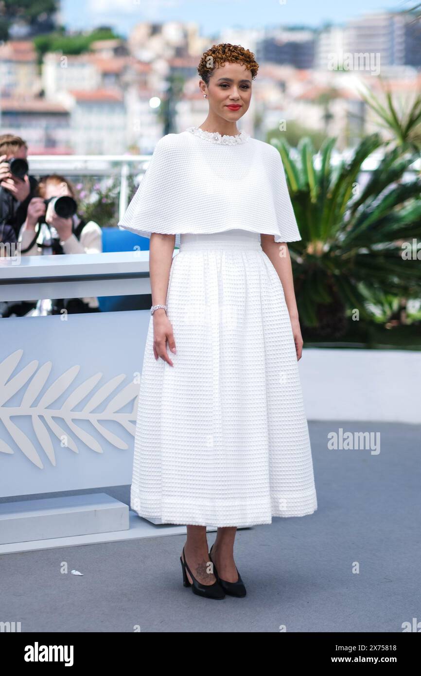 Cannes, France. 17 mai 2024. Nathalie Emmanuel pose au Photocall pour Megalopolis lors du 77ème Festival de Cannes. Photo de Julie Edwards./Alamy Live News Banque D'Images