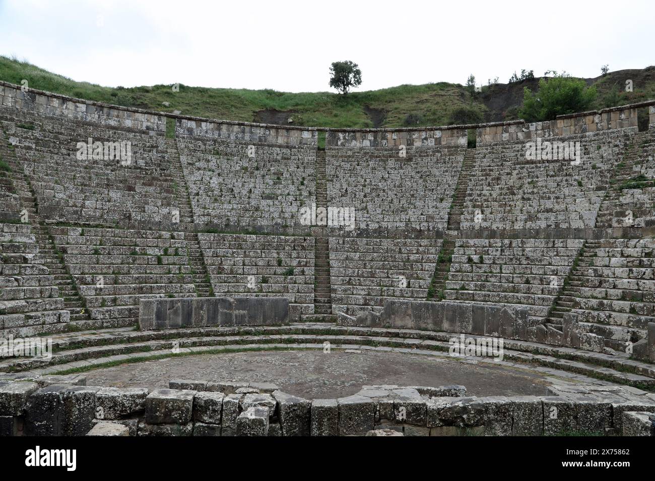 Théâtre romain de Cuicul en Algérie Banque D'Images