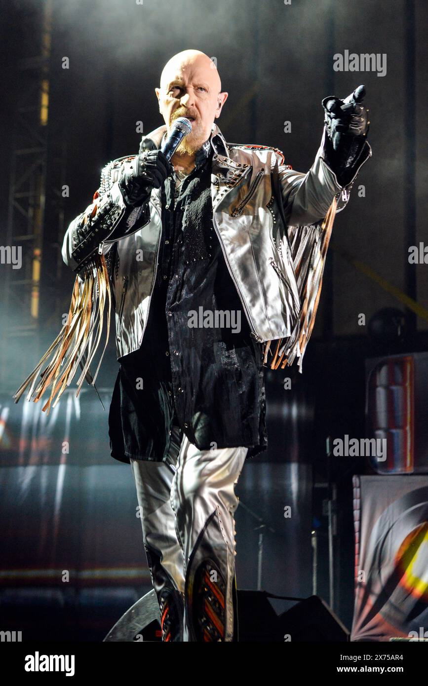 Rob Halford de Judas Priest sur scène Banque D'Images