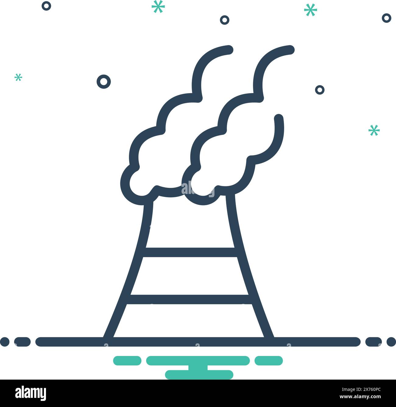 Icône pour polluants, polluant Illustration de Vecteur