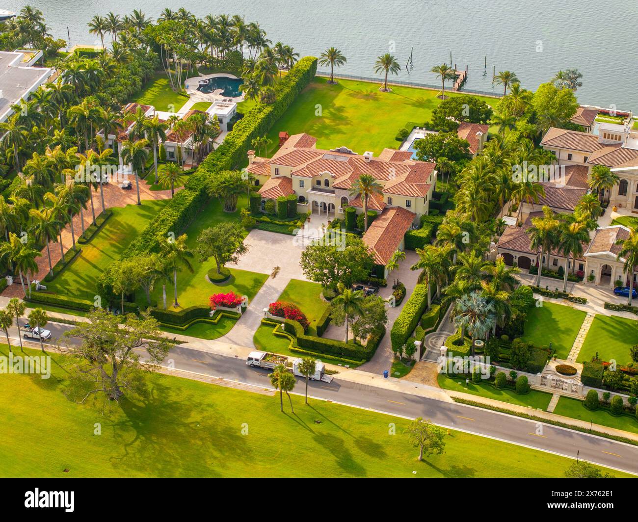 Miami Beach, FL, États-Unis - 17 mai 2024 : Jeffrey Soffer Home Miami Beach Indian Creek Banque D'Images