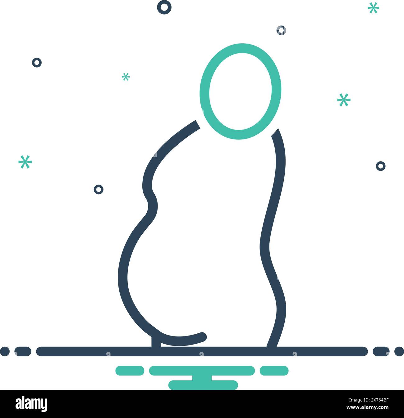 Icône pour la grossesse, ventre enceinte Illustration de Vecteur