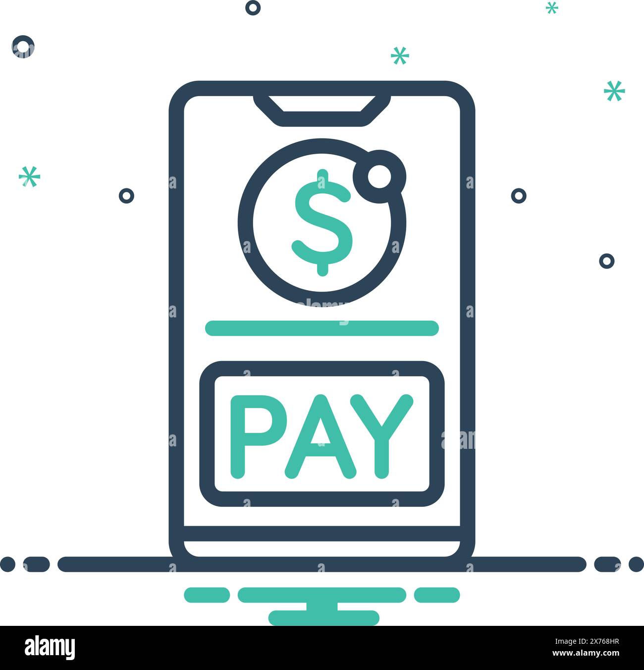 Icône pour le paiement mobile, paiement Illustration de Vecteur