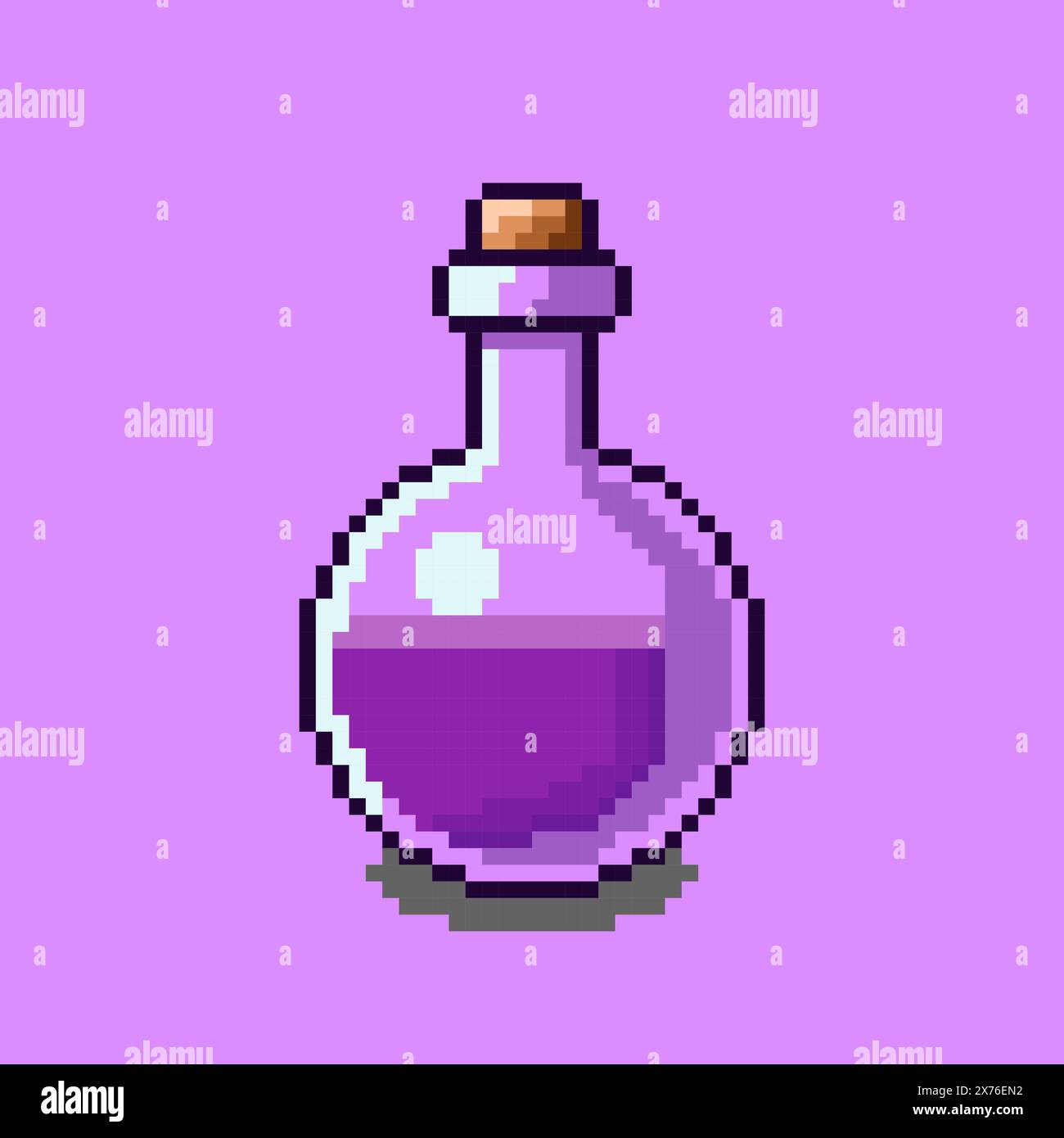 Illustration vectorielle de Magic Potion halloween avec Pixel Art Design, parfait pour les conceptions à thème d'actifs de jeu Illustration de Vecteur