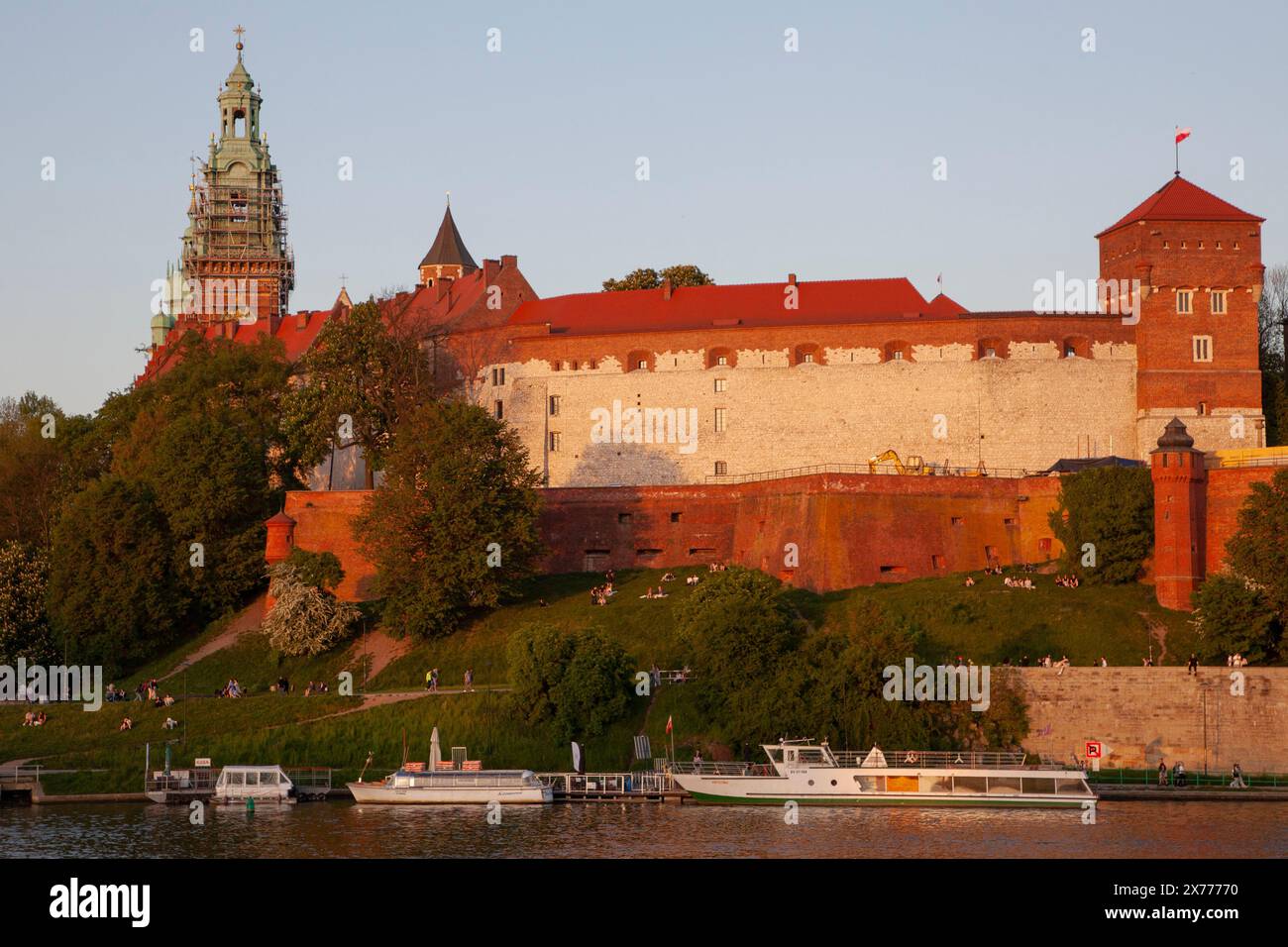 Château royal de Wawel, Cracovie - Zamek Królewski na Wawelu Banque D'Images