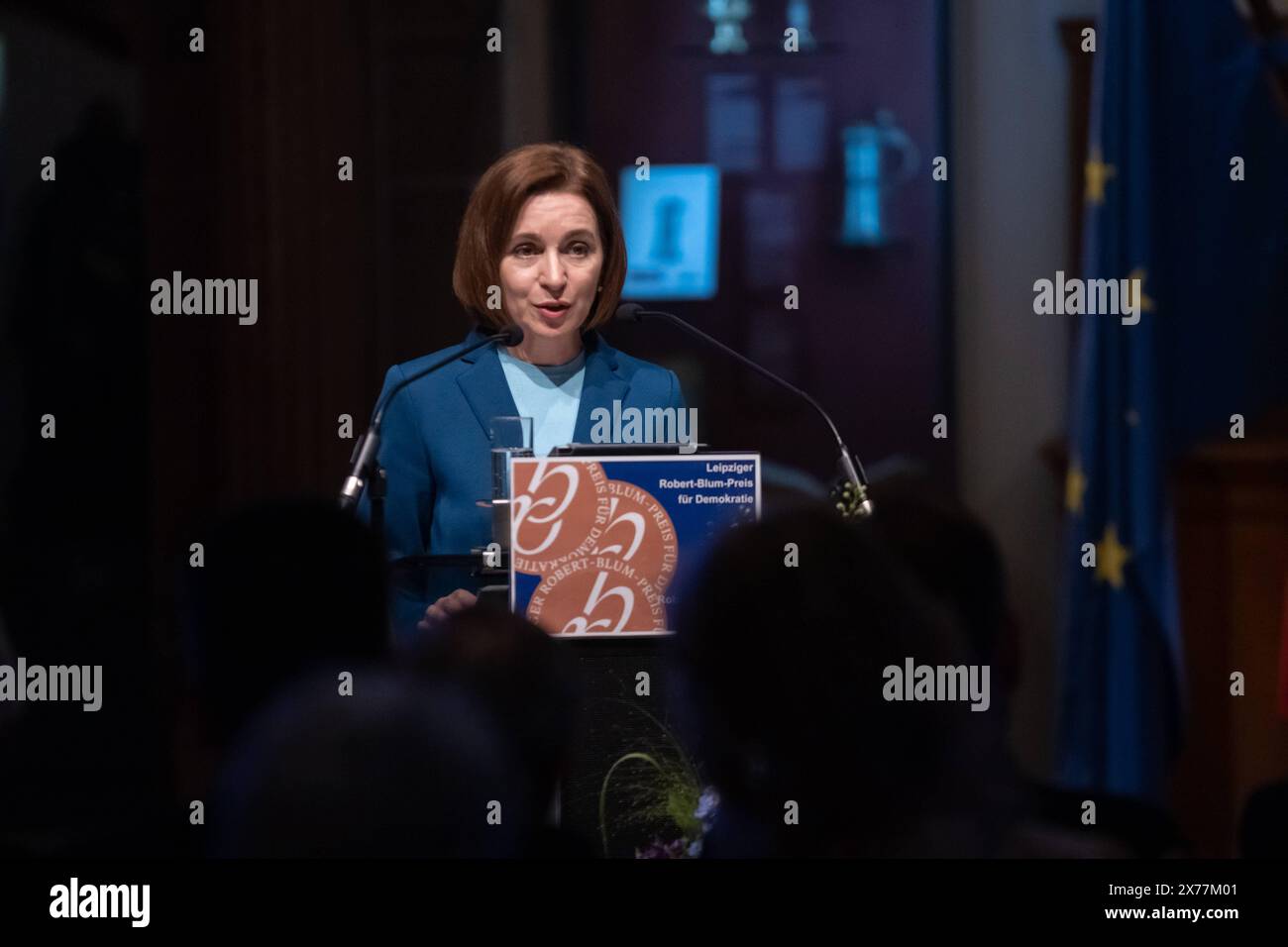 AM Samstag wurde der Robert-Blum-Preis für Demokratie an Maia Sandu, Präsidentin der Republik Moldau, verliehen. Der Preis, der mit 10,000 Euro dotiert ist, wird jährlich von der Stadt Leipzig in Erinnerung an den Revolutionär Robert Blum 1807-1848 vergeben. Blum War politisch und publizistisch von Leipzig aus tätig und trat während der Revolution 1848/49 für demokratische Rechte und gewaltfreie Veränderung der Gesellschaft ein. Preisverleihung Robert Blum Preis *** samedi, le Prix Robert Blum pour la démocratie a été décerné à Maia Sandu, Présidente de la République de Moldavie le prix, qui Banque D'Images