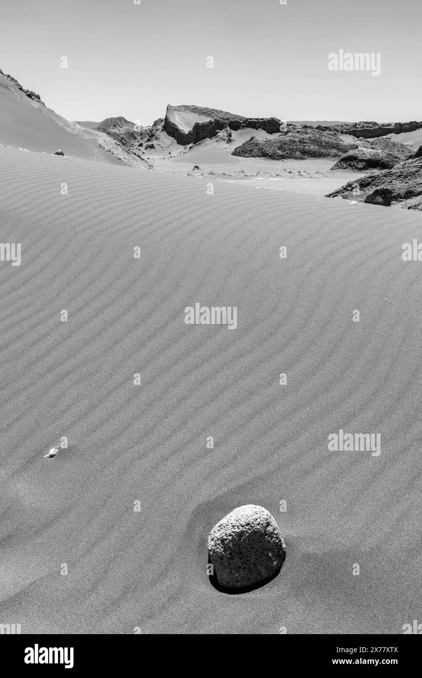 La vallée de la Lune (Valle de la Luna), San Pedro de Atacama, région d'Antofagasta, Chili. Banque D'Images