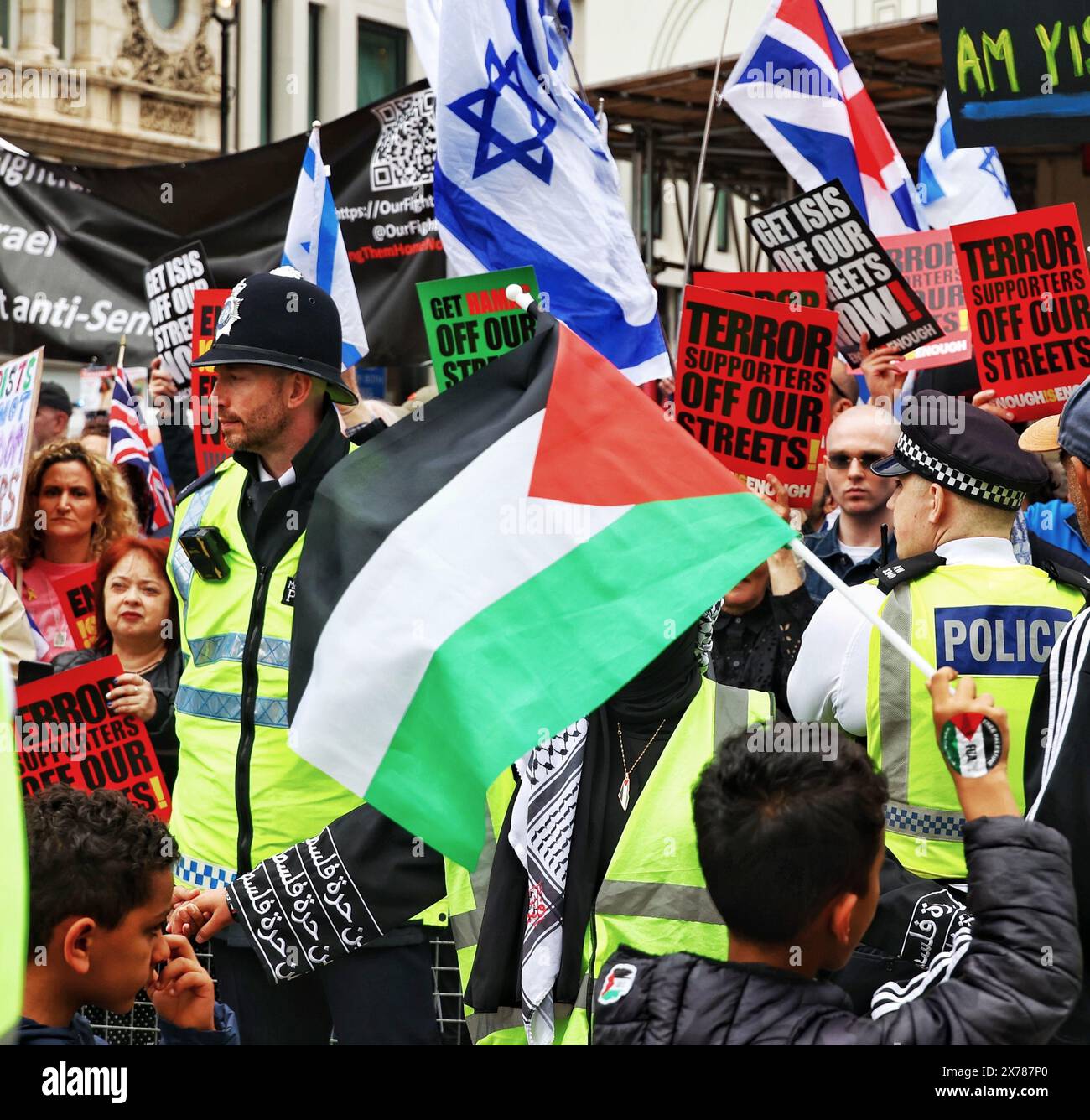 Londres, Royaume-Uni. 18 mai 2024. Manifestation nationale : NAKBA 76 marche pro-palestinienne, Londres, Royaume-Uni. Crédit : Nidpor/Alamy Live News Banque D'Images