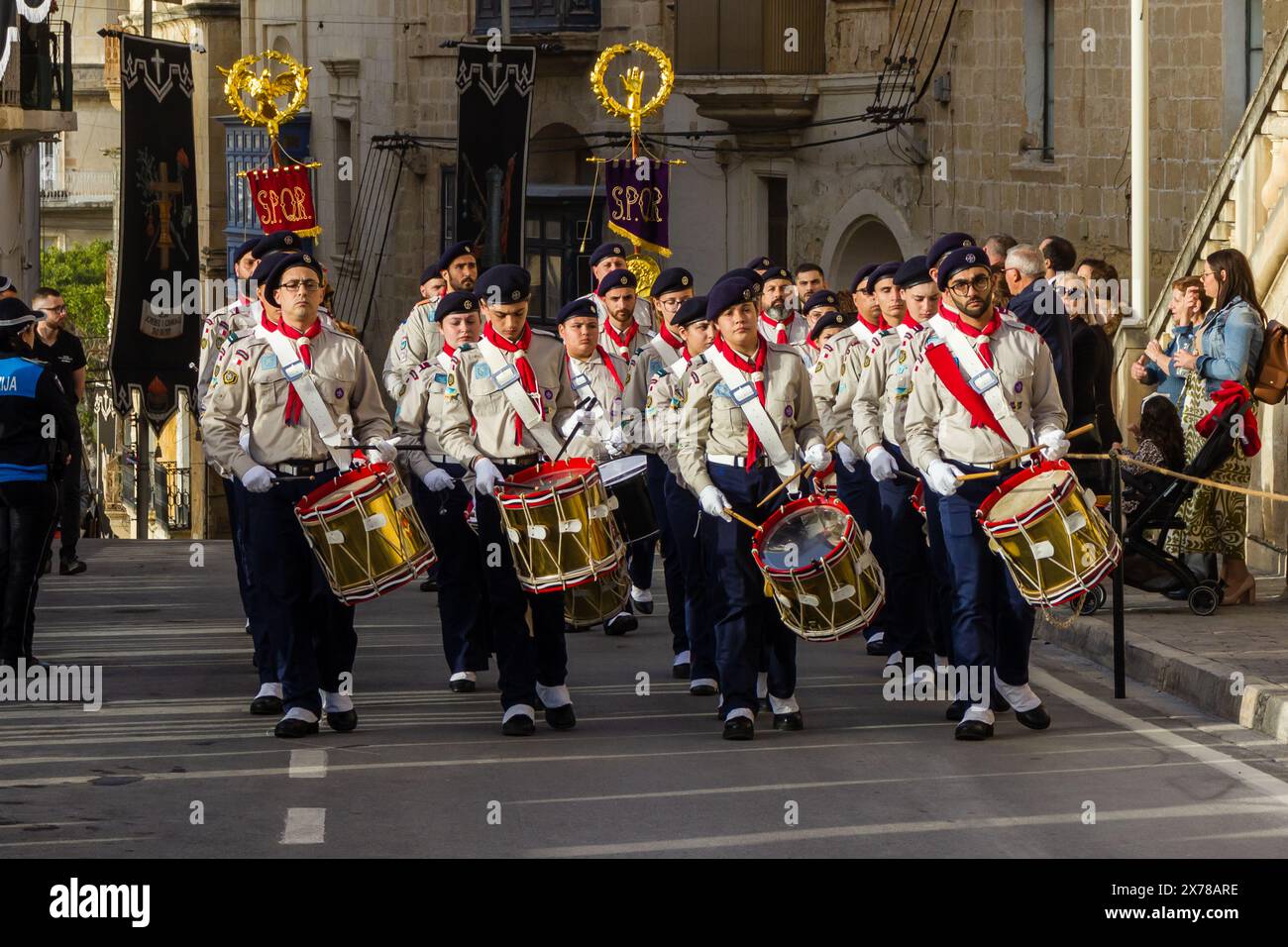 COSPICUA, MALTE - 29 mars 2024 - procession du vendredi Saint à Cospicua, Malte Banque D'Images