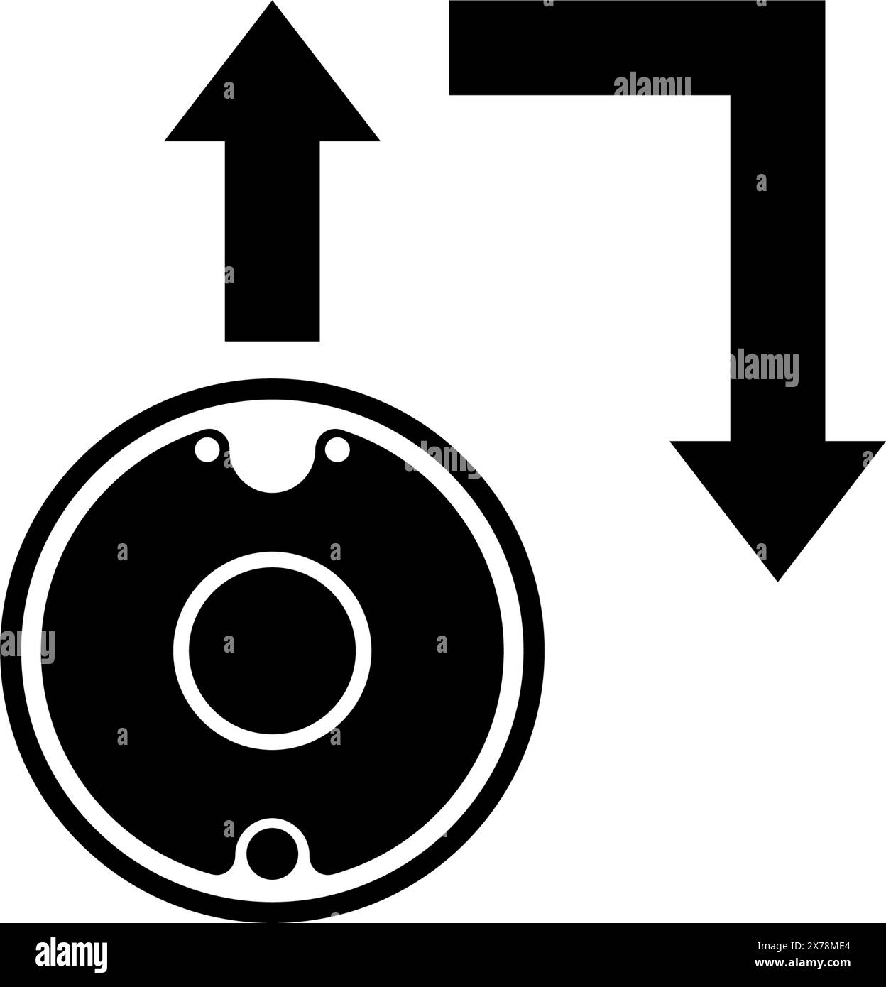 Mouvement du robot-aspirateur pendant le nettoyage Illustration de Vecteur