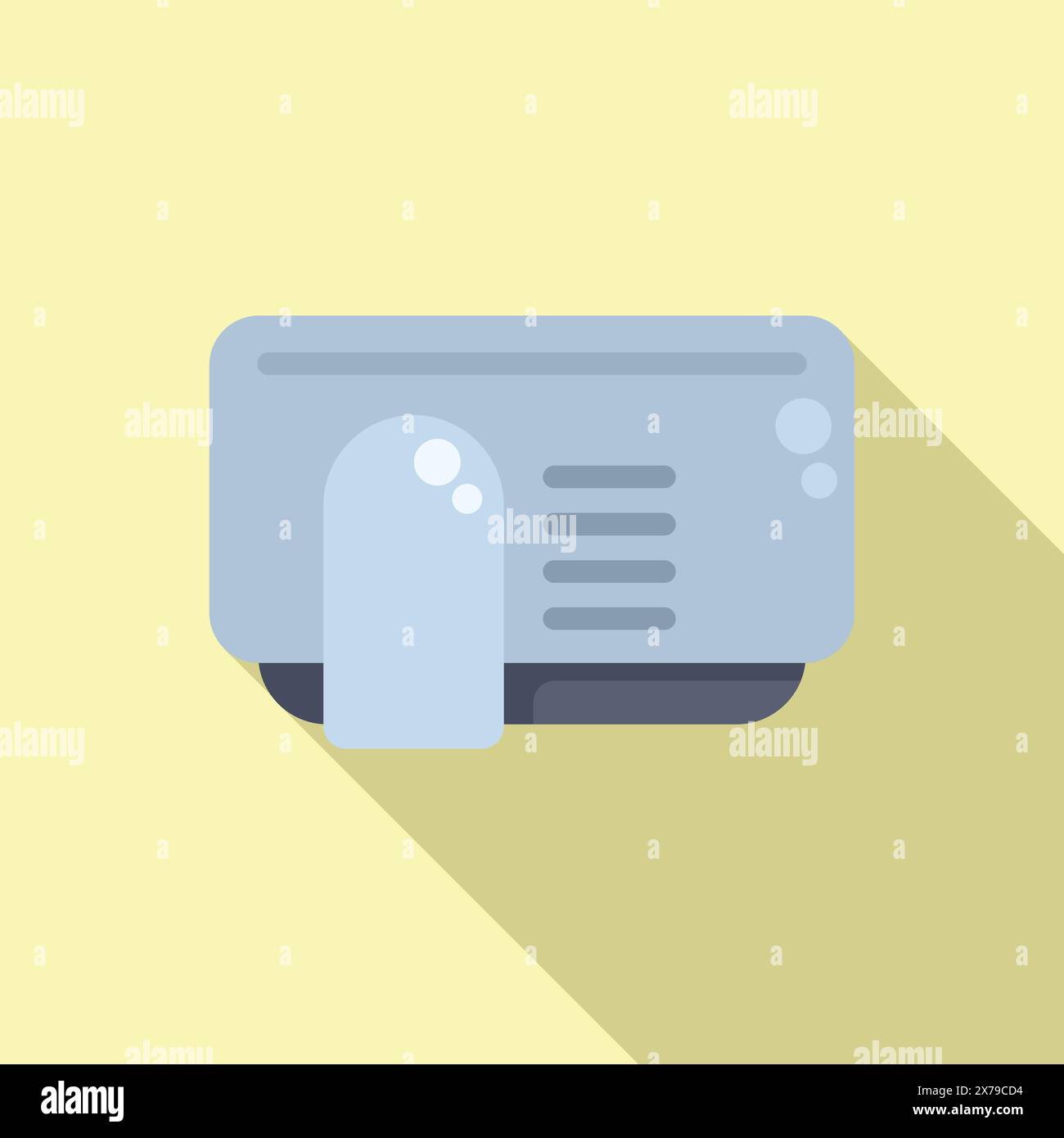 Illustration vectorielle d'un projecteur de style vintage dans un design plat sur un fond pastel Illustration de Vecteur