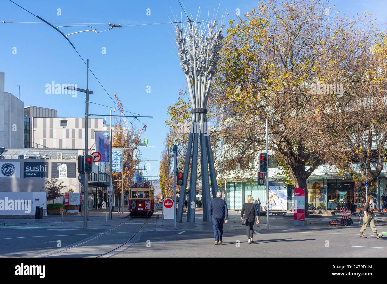 High Street, Christchurch Central, Christchurch (Ōtautahi), Canterbury, Nouvelle-Zélande Banque D'Images