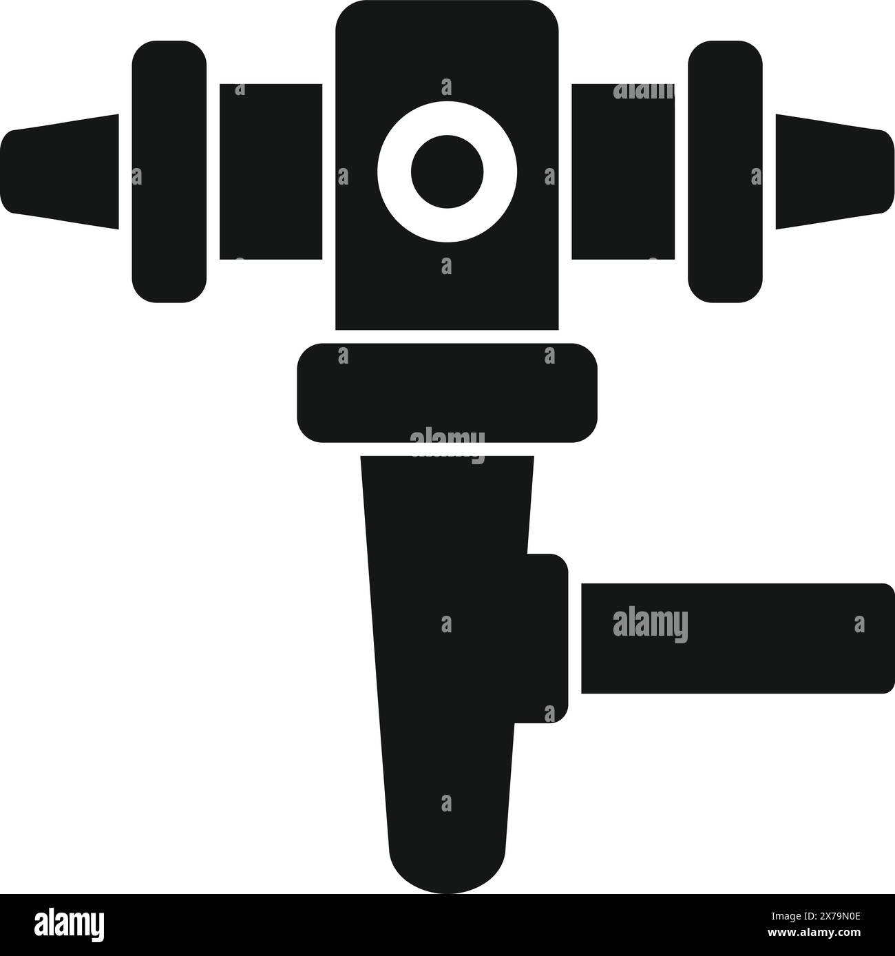 Illustration vectorielle d'une silhouette d'hélice d'avion vintage, idéale pour les thèmes de l'aviation Illustration de Vecteur