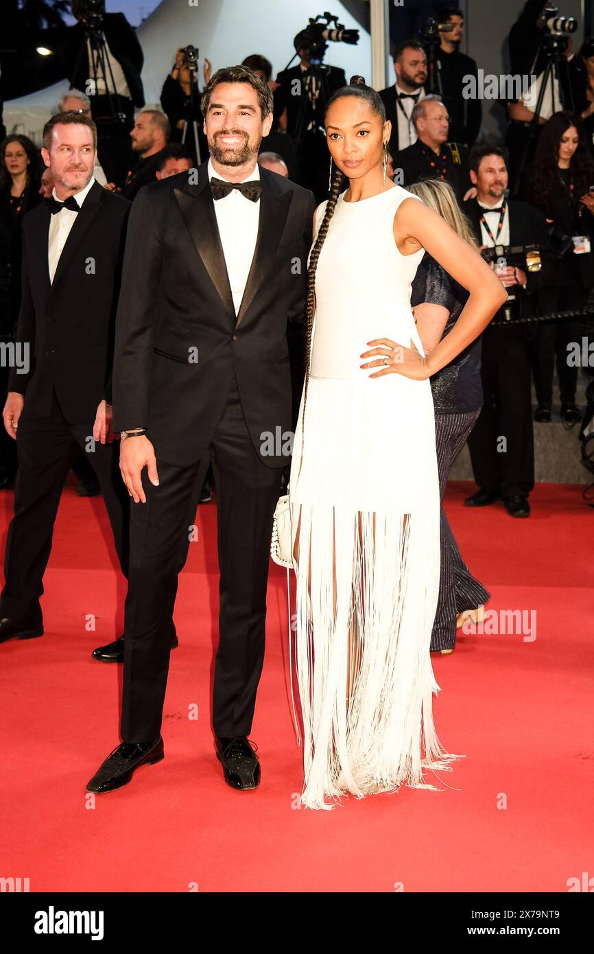 Cannes, France. 18 mai 2024. Susan Chardy arrive sur le tapis rouge pour Rumours lors du 77ème Festival de Cannes. Photo de Julie Edwards./Alamy Live News Banque D'Images