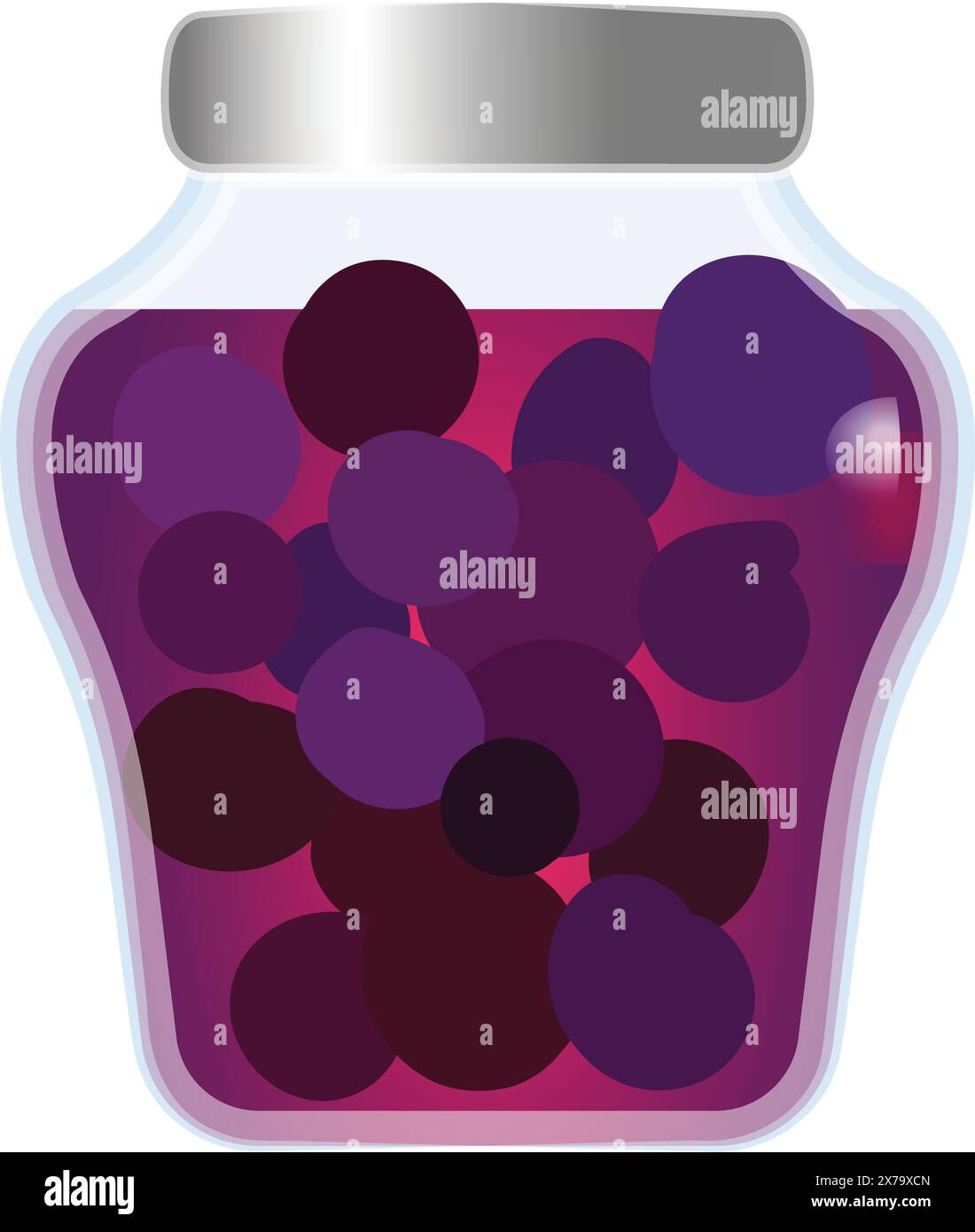 Image vectorielle colorée et flatdesign avec un pot plein de fruits conservés violets Illustration de Vecteur Image vectorielle colorée et flatdesign avec un pot plein de fruits conservés violets Illustration de Vecteur