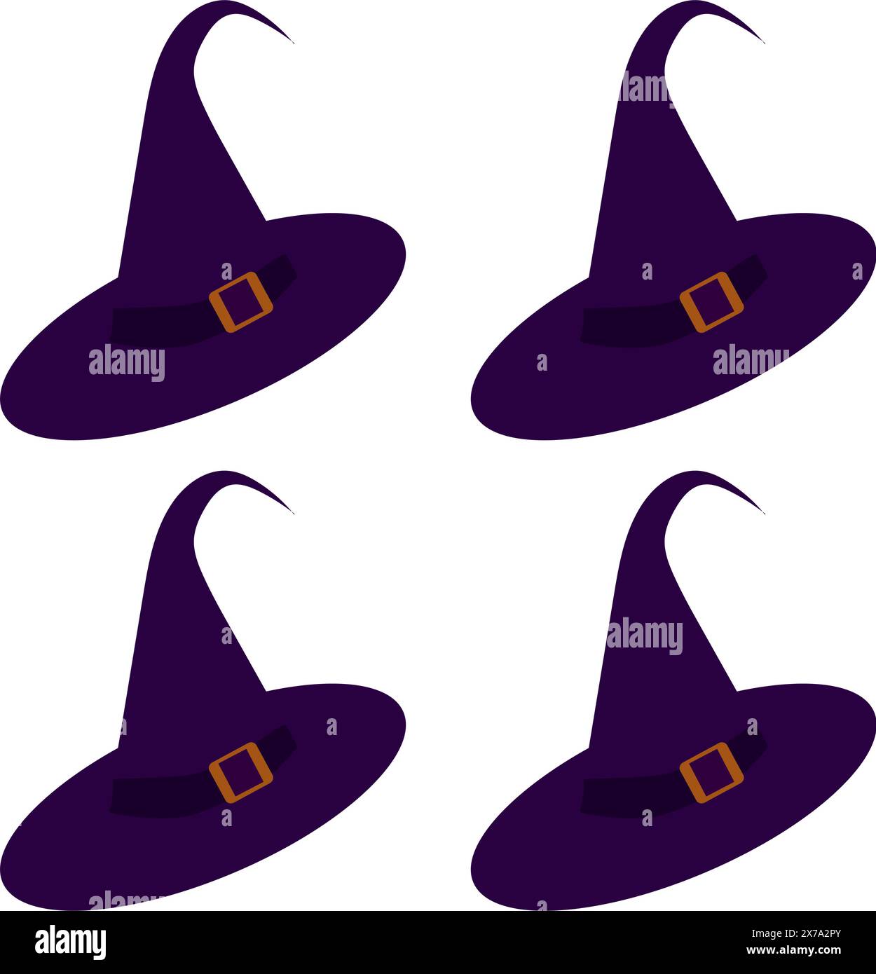 Chapeau de sorcière violet avec boucle. Motif sans couture. Illustration vectorielle. Illustration de Vecteur Chapeau de sorcière violet avec boucle. Motif sans couture. Illustration vectorielle. Illustration de Vecteur