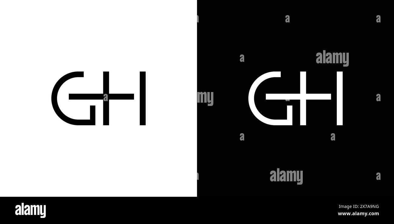 Design de logo GH unique et moderne Illustration de Vecteur