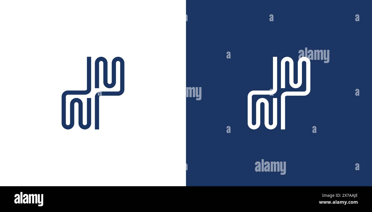 Design de logo WM moderne et unique Illustration de Vecteur